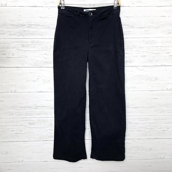 Old Navy Women's Black Wide Leg Jeans Extra High Rise size 2T length 29" - Picture 8 of 8